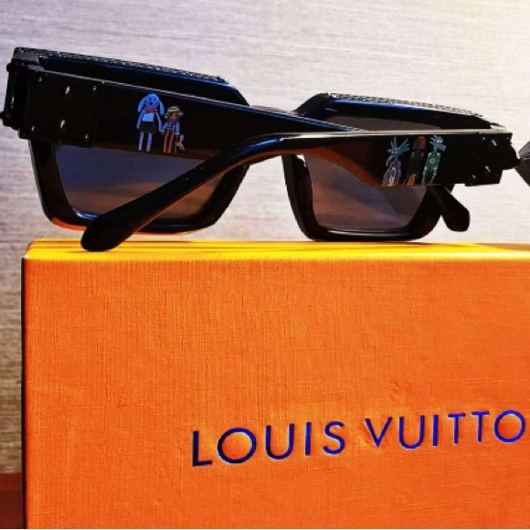 Louis Vuitton 1.1 Millionaire Sunglasses Cartoon Friends Monogram Black Designer - Picture 9 of 16